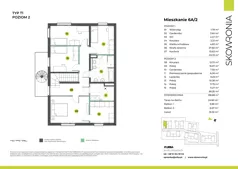 5 pokoi, mieszkanie 138,68 m², piętro 1, oferta nr 6A-2, Skowronia, Kraków, Podgórze Duchackie, Wola Duchacka, ul. Skowronia
