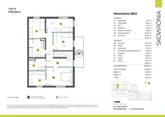 5 pokoi, mieszkanie 138,68 m², piętro 1, oferta nr 6B-2, Skowronia, Kraków, Podgórze Duchackie, Wola Duchacka, ul. Skowronia