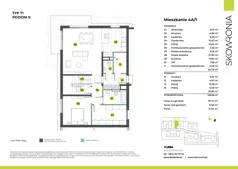 4 pokoje, mieszkanie 126,56 m², parter, oferta nr 4A-1, Skowronia, Kraków, Podgórze Duchackie, Wola Duchacka, ul. Skowronia