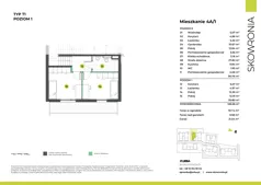 4 pokoje, mieszkanie 126,56 m², parter, oferta nr 4A-1, Skowronia, Kraków, Podgórze Duchackie, Wola Duchacka, ul. Skowronia