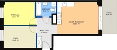 3 pokoje, mieszkanie 57,10 m², parter, oferta nr M65, Dom na Mariackiej, Radom, Planty, ul. Mariacka 4