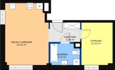 2 pokoje, mieszkanie 44,00 m², parter, oferta nr M89, Dom na Mariackiej, Radom, Planty, ul. Mariacka 4