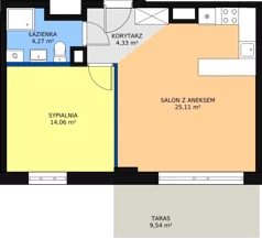 2 pokoje, mieszkanie 48,10 m², parter, oferta nr M145, Dom na Mariackiej, Radom, Planty, ul. Mariacka 4