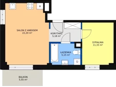 2 pokoje, mieszkanie 44,00 m², piętro 2, oferta nr M99, Dom na Mariackiej, Radom, Planty, ul. Mariacka 4