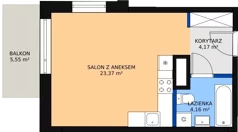 1 pokój, mieszkanie 31,70 m², piętro 4, oferta nr M30, Dom na Mariackiej, Radom, Planty, ul. Mariacka 4