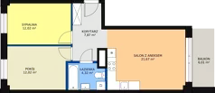 3 pokoje, mieszkanie 58,10 m², piętro 4, oferta nr M37, Dom na Mariackiej, Radom, Planty, ul. Mariacka 4