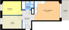 3 pokoje, mieszkanie 57,30 m², piętro 4, oferta nr M77, Dom na Mariackiej, Radom, Planty, ul. Mariacka 4