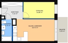 2 pokoje, mieszkanie 41,45 m², piętro 6, oferta nr M50, Dom na Mariackiej, Radom, Planty, ul. Mariacka 4