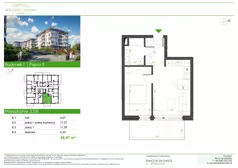 2 pokoje, mieszkanie 38,07 m², piętro 3, oferta nr I.3.08, Wzgórze Hugona, Świętochłowice, ul. Wiśniowa