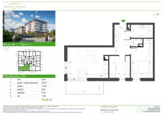 3 pokoje, mieszkanie 61,42 m², piętro 3, oferta nr I.3.01, Wzgórze Hugona, Świętochłowice, ul. Wiśniowa