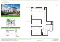 3 pokoje, mieszkanie 56,39 m², piętro 2, oferta nr I.2.03, Wzgórze Hugona, Świętochłowice, ul. Wiśniowa