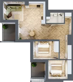 3 pokoje, mieszkanie 70,85 m², piętro 9, oferta nr A.9.07, Karliczka, Katowice, Giszowiec, ul. Karliczka
