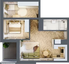 3 pokoje, mieszkanie 53,21 m², piętro 9, oferta nr A.9.01, Karliczka, Katowice, Giszowiec, ul. Karliczka