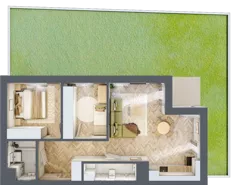 3 pokoje, mieszkanie 59,40 m², piętro 7, oferta nr A.7.03, Karliczka, Katowice, Giszowiec, ul. Karliczka