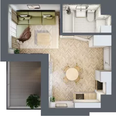 1 pokój, mieszkanie 25,65 m², piętro 2, oferta nr A.2.08, Karliczka, Katowice, Giszowiec, ul. Karliczka