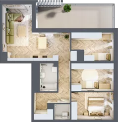 4 pokoje, mieszkanie 84,52 m², piętro 9, oferta nr A.9.03, Karliczka, Katowice, Giszowiec, ul. Karliczka