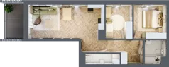 3 pokoje, mieszkanie 61,83 m², piętro 1, oferta nr A.1.02, Karliczka, Katowice, Giszowiec, ul. Karliczka
