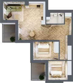3 pokoje, mieszkanie 70,84 m², piętro 8, oferta nr A.8.08, Karliczka, Katowice, Giszowiec, ul. Karliczka