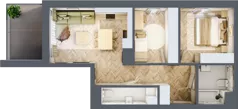 3 pokoje, mieszkanie 53,48 m², piętro 9, oferta nr A.9.02, Karliczka, Katowice, Giszowiec, ul. Karliczka