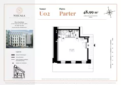 Lokal użytkowy 49,99 m², oferta nr U02, Niecała Prestige Residence - lokale użytkowe, Lublin, Śródmieście, ul. Niecała 20