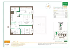 3 pokoje, mieszkanie 57,54 m², parter, oferta nr 123 F/F-1, Ostródzka 123 - Etap III, Warszawa, Białołęka, Brzeziny, ul. Ostródzka 123