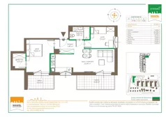 3 pokoje, mieszkanie 57,54 m², piętro 2, oferta nr 123 F/F-27, Ostródzka 123 - Etap III, Warszawa, Białołęka, Brzeziny, ul. Ostródzka 123