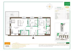 3 pokoje, mieszkanie 69,60 m², piętro 3, oferta nr 123 F/F-34, Ostródzka 123 - Etap III, Warszawa, Białołęka, Brzeziny, ul. Ostródzka 123