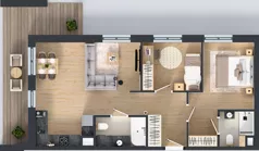 3 pokoje, mieszkanie 63,02 m², parter, oferta nr 123 F/F-7, Ostródzka 123 - Etap III, Warszawa, Białołęka, Brzeziny, ul. Ostródzka 123