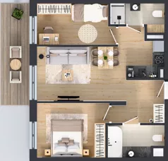 3 pokoje, mieszkanie 54,30 m², piętro 2, oferta nr 123 F/F-24, Ostródzka 123 - Etap III, Warszawa, Białołęka, Brzeziny, ul. Ostródzka 123