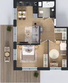 3 pokoje, mieszkanie 51,26 m², piętro 1, oferta nr 123 F/F-47, Ostródzka 123 - Etap III, Warszawa, Białołęka, Brzeziny, ul. Ostródzka 123