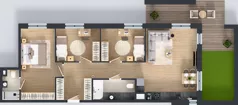 4 pokoje, mieszkanie 78,72 m², parter, oferta nr 123 G/G-1, Ostródzka 123 - Etap III, Warszawa, Białołęka, Brzeziny, ul. Ostródzka 123