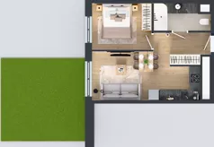 2 pokoje, mieszkanie 35,78 m², parter, oferta nr 123 G/G-6, Ostródzka 123 - Etap III, Warszawa, Białołęka, Brzeziny, ul. Ostródzka 123
