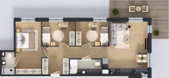 4 pokoje, mieszkanie 78,72 m², piętro 1, oferta nr 123 G/G-7, Ostródzka 123 - Etap III, Warszawa, Białołęka, Brzeziny, ul. Ostródzka 123