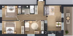 4 pokoje, mieszkanie 64,92 m², piętro 2, oferta nr 123 G/G-16, Ostródzka 123 - Etap III, Warszawa, Białołęka, Brzeziny, ul. Ostródzka 123