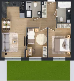 3 pokoje, mieszkanie 56,05 m², parter, oferta nr 123 G/G-26, Ostródzka 123 - Etap III, Warszawa, Białołęka, Brzeziny, ul. Ostródzka 123