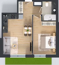 2 pokoje, mieszkanie 43,21 m², parter, oferta nr 123 G/G-27, Ostródzka 123 - Etap III, Warszawa, Białołęka, Brzeziny, ul. Ostródzka 123