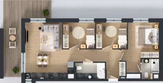 4 pokoje, mieszkanie 70,24 m², parter, oferta nr 123 G/G-29, Ostródzka 123 - Etap III, Warszawa, Białołęka, Brzeziny, ul. Ostródzka 123