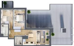 3 pokoje, mieszkanie 59,53 m², piętro 3, oferta nr 123/31, Ostródzka 123 - Etap II, Warszawa, Białołęka, Brzeziny, ul. Ostródzka 123