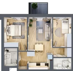 3 pokoje, mieszkanie 57,47 m², piętro 3, oferta nr 123/29, Ostródzka 123 - Etap II, Warszawa, Białołęka, Brzeziny, ul. Ostródzka 123