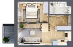 2 pokoje, mieszkanie 36,96 m², piętro 2, oferta nr 123 A/A-39, Ostródzka 123 - Etap II, Warszawa, Białołęka, Brzeziny, ul. Ostródzka 123