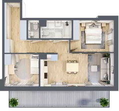 3 pokoje, mieszkanie 60,12 m², piętro 1, oferta nr 123 B/B-22, Ostródzka 123 - Etap II, Warszawa, Białołęka, Brzeziny, ul. Ostródzka 123