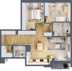 3 pokoje, mieszkanie 76,41 m², piętro 3, oferta nr Giserska 5/79, Panorama Ursus, Warszawa, Ursus, Szamoty, ul. Giserska 5
