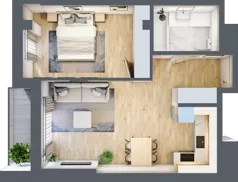 2 pokoje, mieszkanie 44,12 m², piętro 6, oferta nr Giserska 5/40, Panorama Ursus, Warszawa, Ursus, Szamoty, ul. Giserska 5