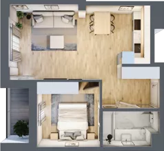2 pokoje, mieszkanie 43,86 m², piętro 3, oferta nr Giserska 5/75, Panorama Ursus, Warszawa, Ursus, Szamoty, ul. Giserska 5