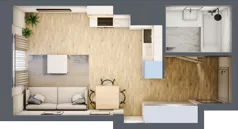 1 pokój, mieszkanie 26,13 m², piętro 6, oferta nr Giserska 5/104, Panorama Ursus, Warszawa, Ursus, Szamoty, ul. Giserska 5