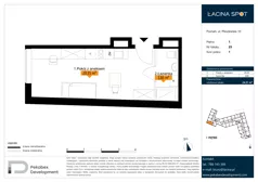 1 pokój, apartament inwestycyjny 24,21 m², piętro 1, oferta nr B.1.25, Łacina Spot, Poznań, Rataje, Łacina, ul. Pleszewska 10