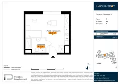 1 pokój, apartament inwestycyjny 24,45 m², piętro 1, oferta nr B.1.31, Łacina Spot, Poznań, Rataje, Łacina, ul. Pleszewska 10