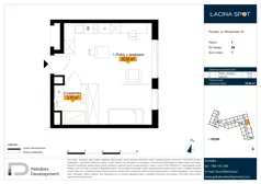 1 pokój, apartament inwestycyjny 29,90 m², piętro 1, oferta nr B.1.38, Łacina Spot, Poznań, Rataje, Łacina, ul. Pleszewska 10