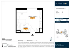 1 pokój, apartament inwestycyjny 24,53 m², piętro 2, oferta nr B.2.57, Łacina Spot, Poznań, Rataje, Łacina, ul. Pleszewska 10