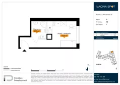 1 pokój, apartament inwestycyjny 18,61 m², piętro 2, oferta nr B.2.62, Łacina Spot, Poznań, Rataje, Łacina, ul. Pleszewska 10